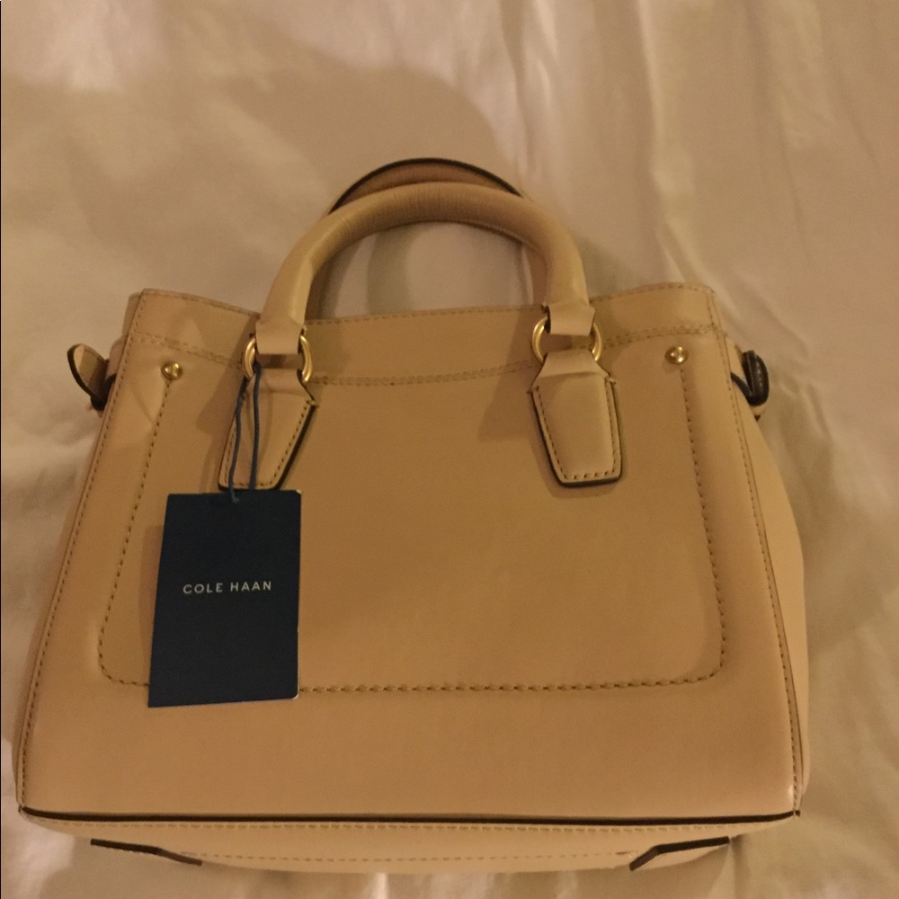 Cream/Tan colored Cole Haan small tote bag